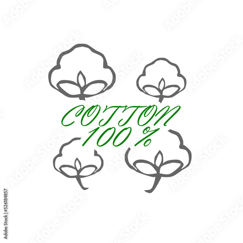 100 percent cotton fabric icon
