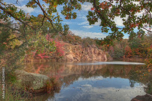 Calm and Colorful Elephant Rock State Park    One of the quarries at Elephant Rock State Park.  photo