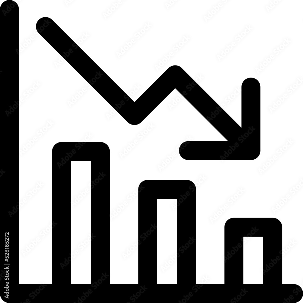 Loss Chart Vector Icon Loss Chart Vector Icon