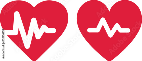 heartbeat pulse icon. Heart icon with a plus. Cardiogram heart icon set. heart beat icon. heart rhythm set, Electrocardiogram. Heart Beat pulse concept design