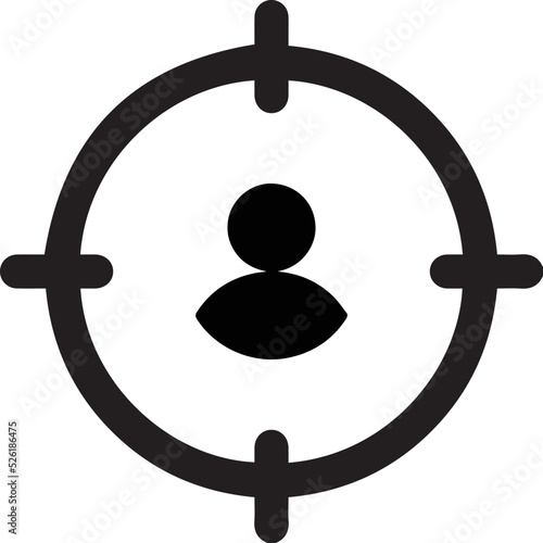 user target icon. Focus target user vector icon. Target goal icon. target focus arrow. marketing aim design