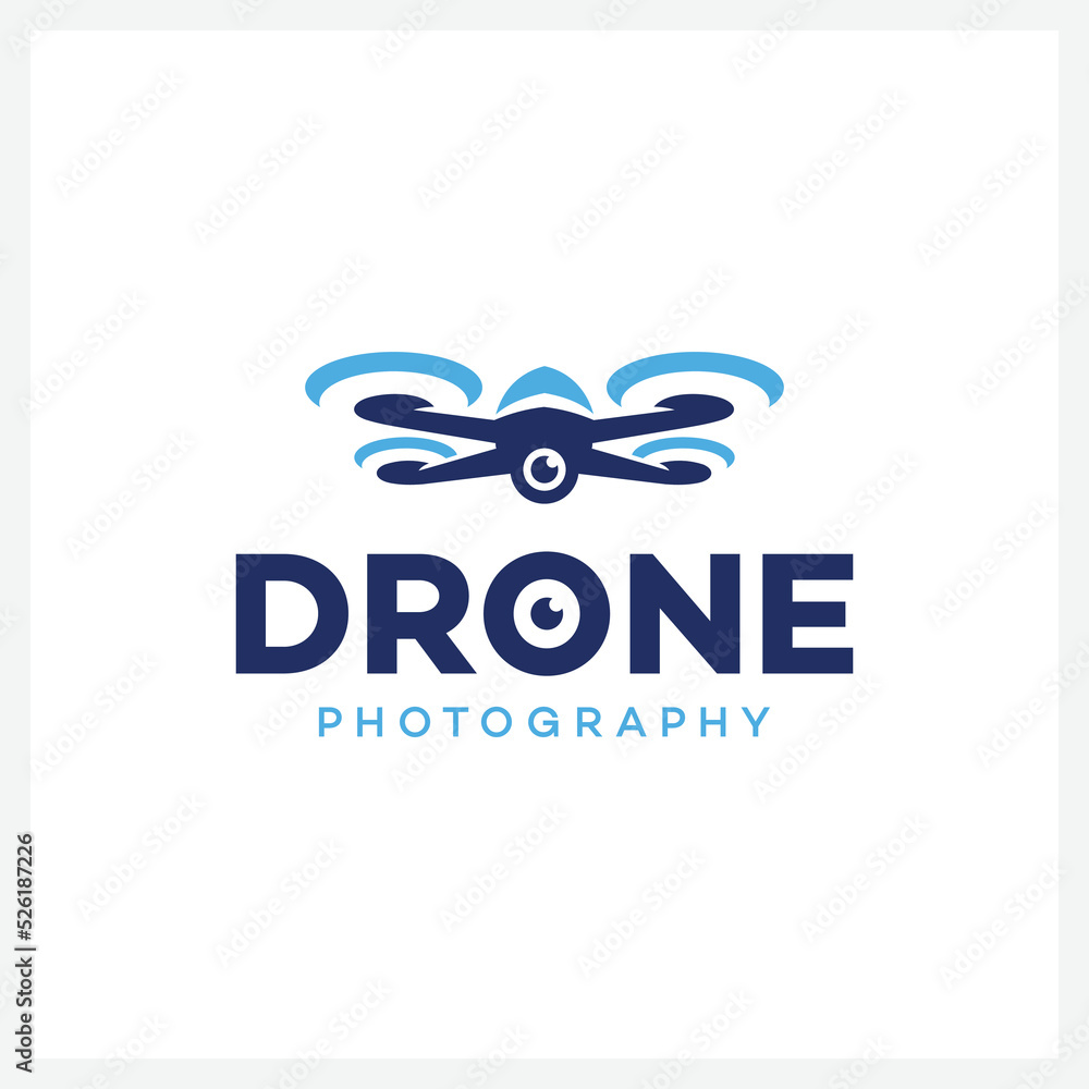 Fototapeta premium Drone technology logo design template Illustration graphic vector