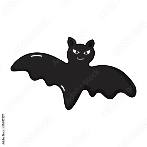 Bat vampire happy halloween cute cartoon icon.