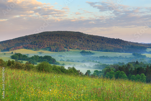 Fototapeta Naklejka Na Ścianę i Meble -  spring morning in the mountains, Bieszczady