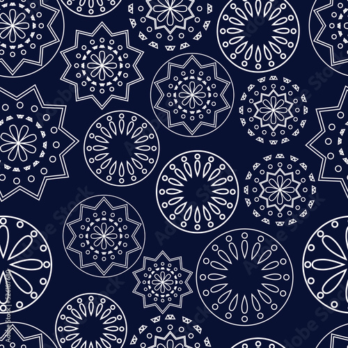 Vector. Perforated bright patterns Papel Picado pattern on a colored background. Hispanic Heritage Month. Polygonal seamless pattern for web banner, poster, cover, splash, social network.
