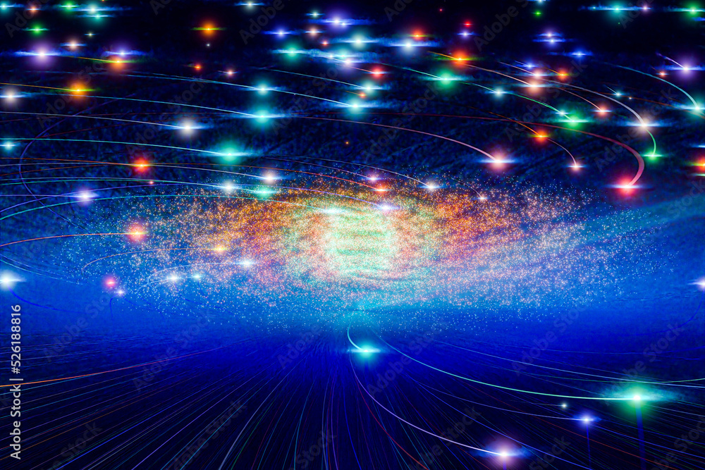 Obraz premium 3D render abstract boll space cube