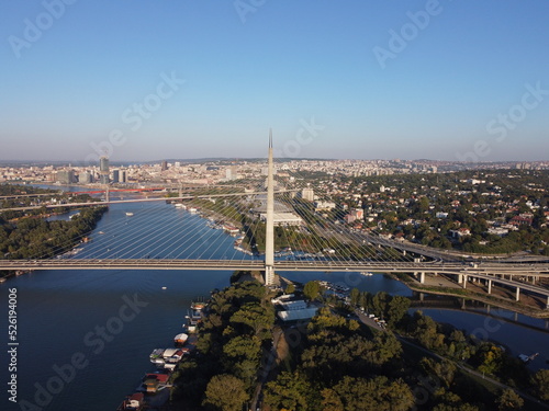Ada Bridge in Belgrade, Serbia.JPG