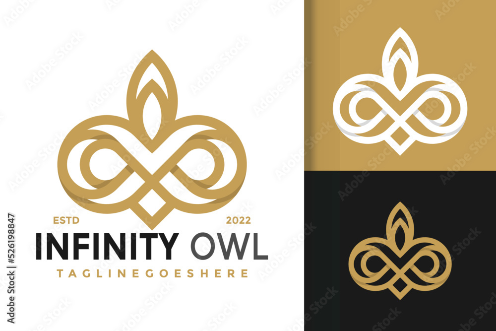 Infinity Night Owl Logo Design, brand identity logos vector, modern logo, Logo Designs Vector Illustration Template Infinity Night Owl Logo Design, brand identity logos vector, modern logo, Logo Designs Vector Illustration Template