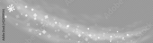 Fotografie, Obraz Winter snow wind, fog, white gradient decorative