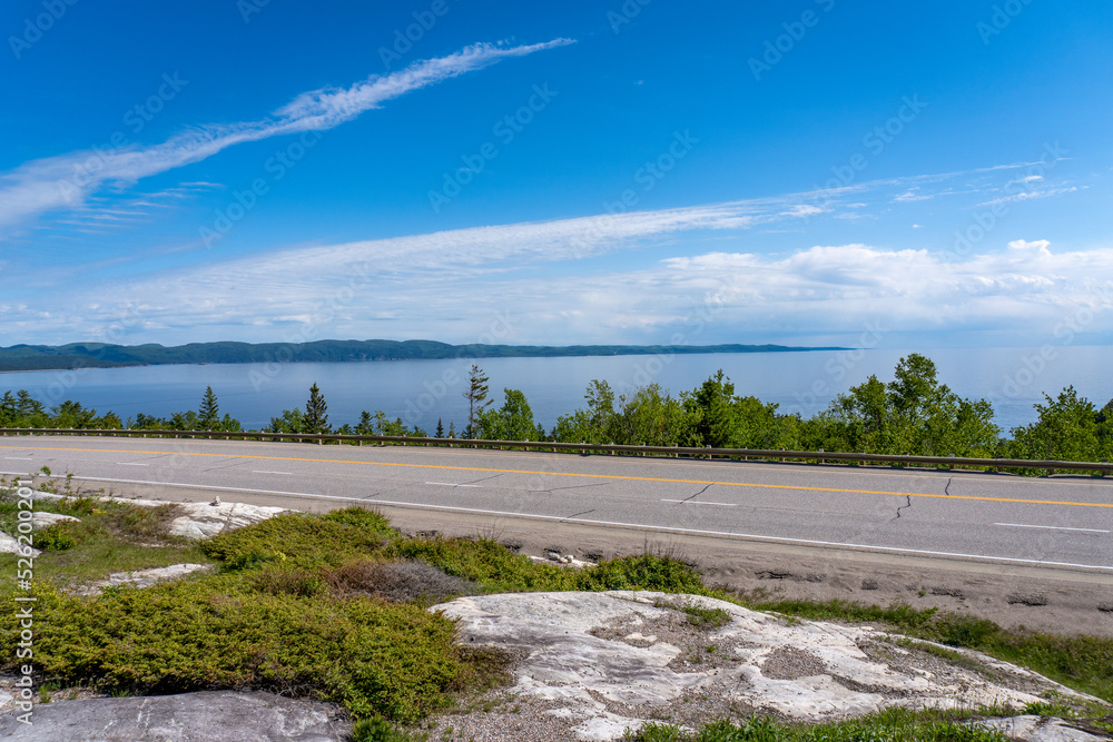 Batchawana Bay, Ontario, Canada. Overview of Lake Superior, Trans