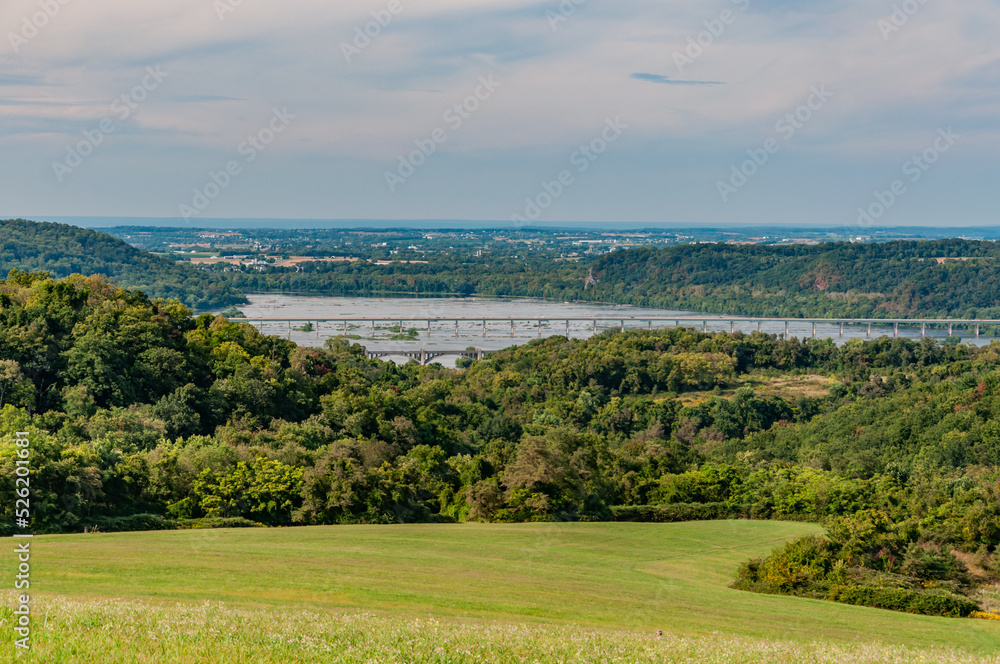 View of the Susquehanna River From Samuel Lewis Park, York County Pennsylvania, USA, Pennsylvania