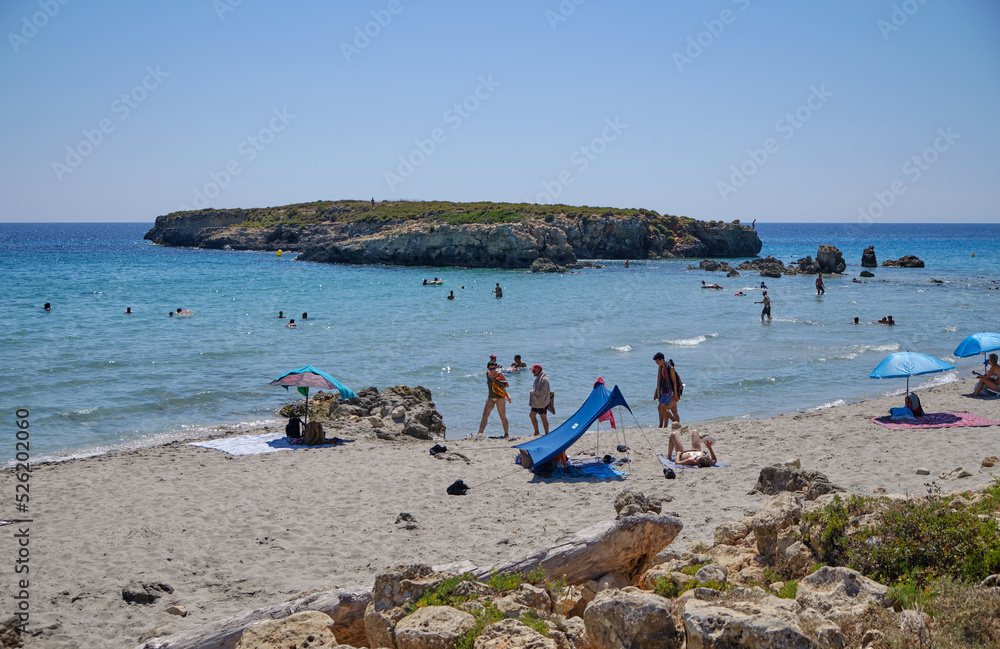 Menorca, Spain: view of Santo Tomas beach south coast in Menorca Menorca, Spain: view of Santo Tomas beach south coast in Menorca