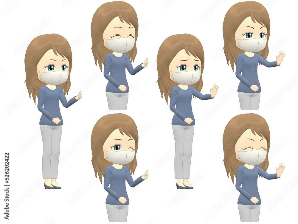 [OK NG A] Caucasian Woman knitwear wavy hair oblique angle