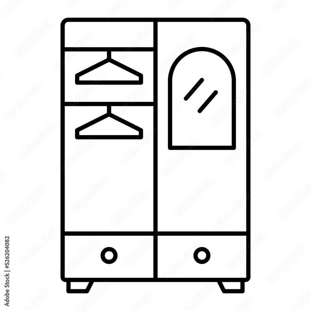Wall Cabinet Line Icon Wall Cabinet Line Icon