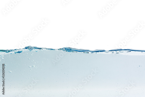 Water splash with bubbles of air, isolated  background
