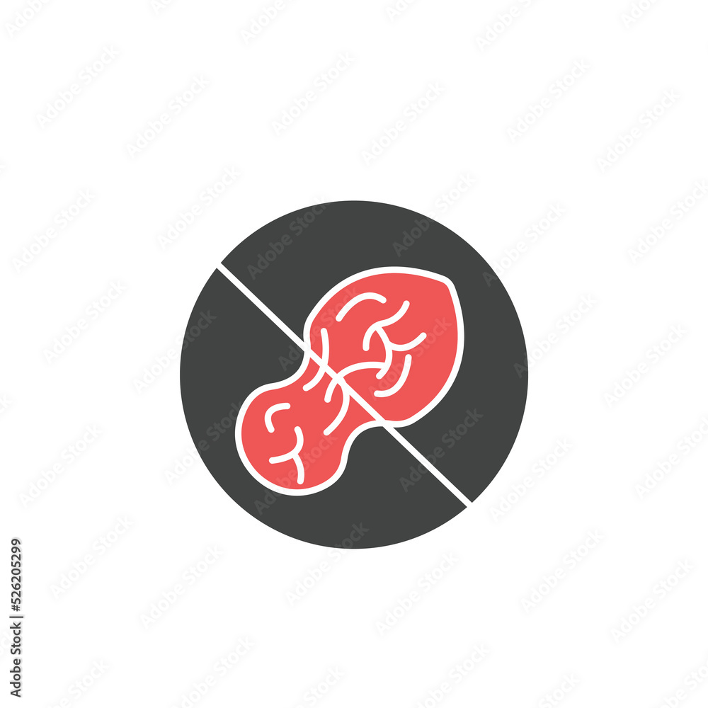 Nut free icons symbol vector elements for infographic web Nut free icons symbol vector elements for infographic web