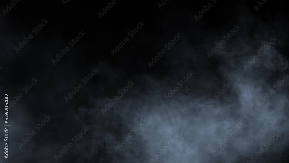 Realistic Atmospheric Gray Smoke on Black Background. Abstract Haze Cloud. Animation Mist Effect. Soft Fog in Slow Motion on Dark Backdrop. Smoke Realistic Atmospheric Gray Smoke on Black Background. Abstract Haze Cloud. Animation Mist Effect. Soft Fog in Slow Motion on Dark Backdrop. Smoke
