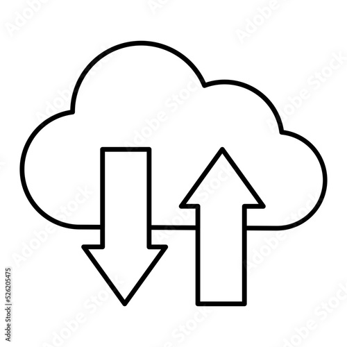 Cloud Storage Line Icon 