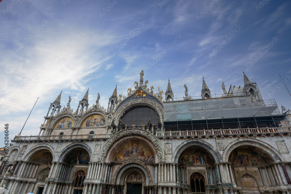 Venice catedral san marco canals boats sky