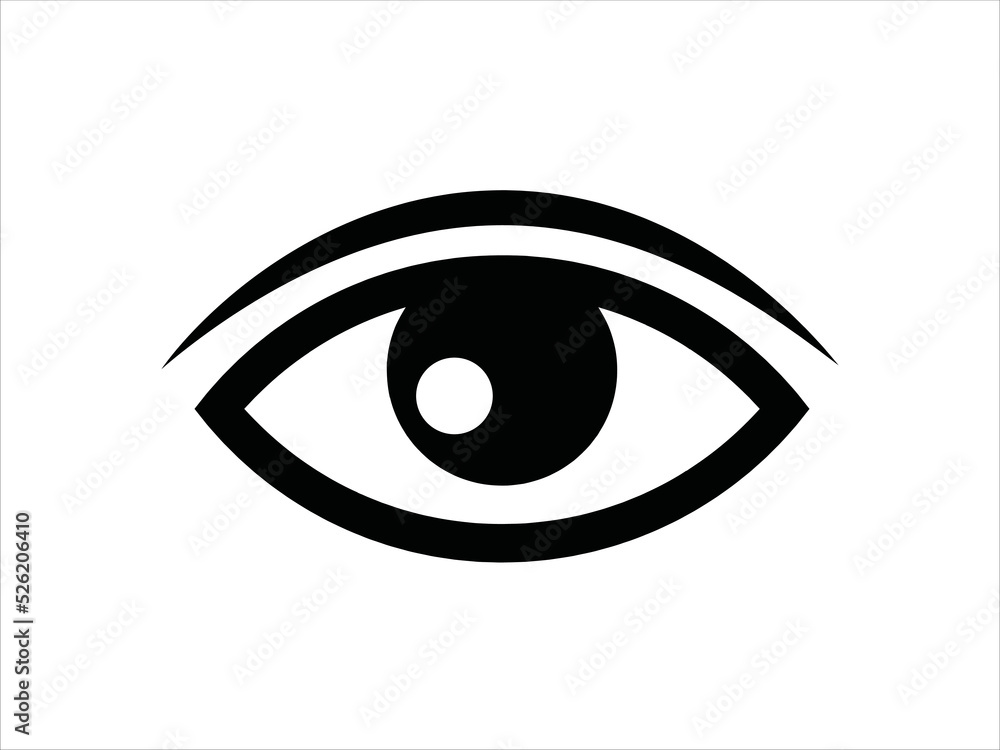 Human eye icon. Hand drawn symbol - obrazy, fototapety, plakaty 