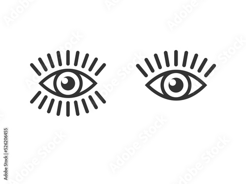 Human eye icon. Hand drawn symbol