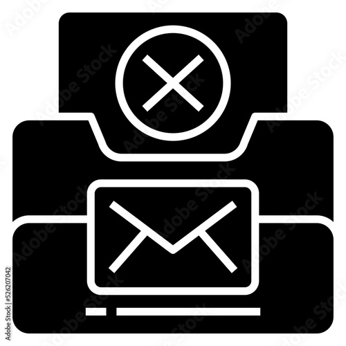Archive Remove glyph icon. Can be used for digital product, presentation, print design and more.