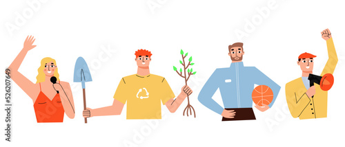 Mbti concept. Diplomats characters. Flat vector illustration