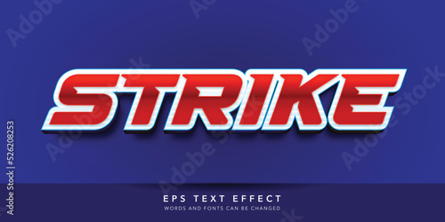 strike 3d editable text effect