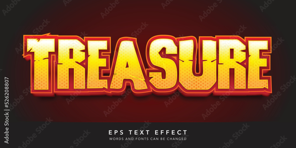 treasure 3d editable text effect