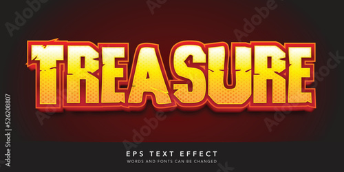 treasure 3d editable text effect