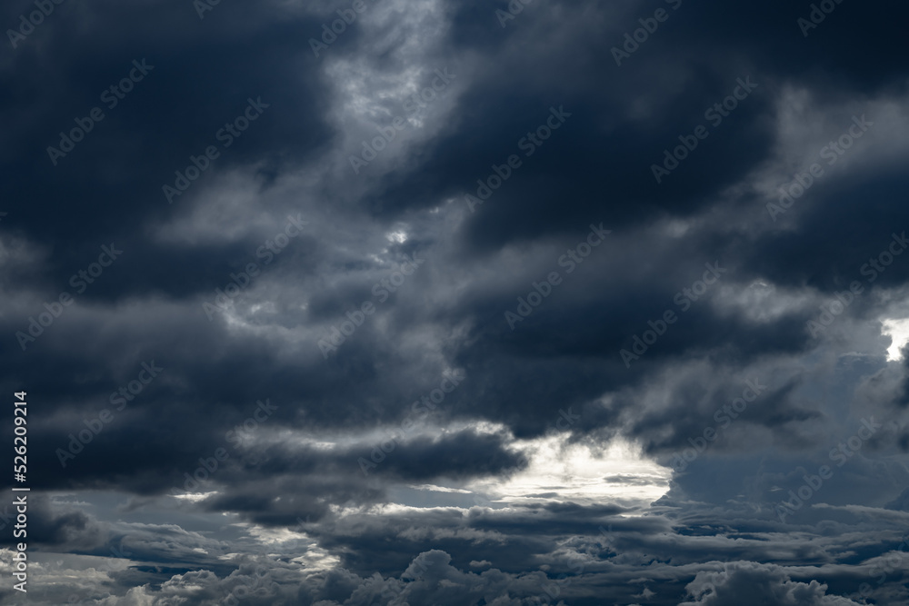 dark and heavy clouds as background