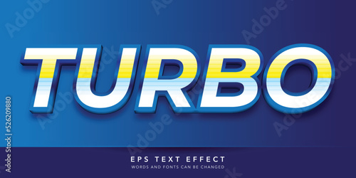 turbo 3d editable text effect