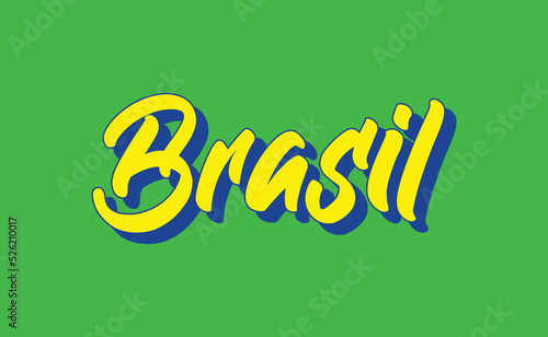 Brazil banner design. Brazilian colors with flag elements.