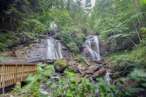 Anna Ruby Falls dual cascading waterfalls near Helen, Georgia