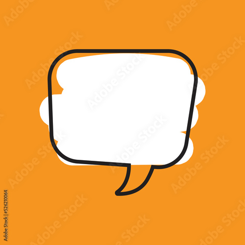 Quote box frame. Quote box icon. Texting quote box. bubble box. Blank brush background. Vector illustration