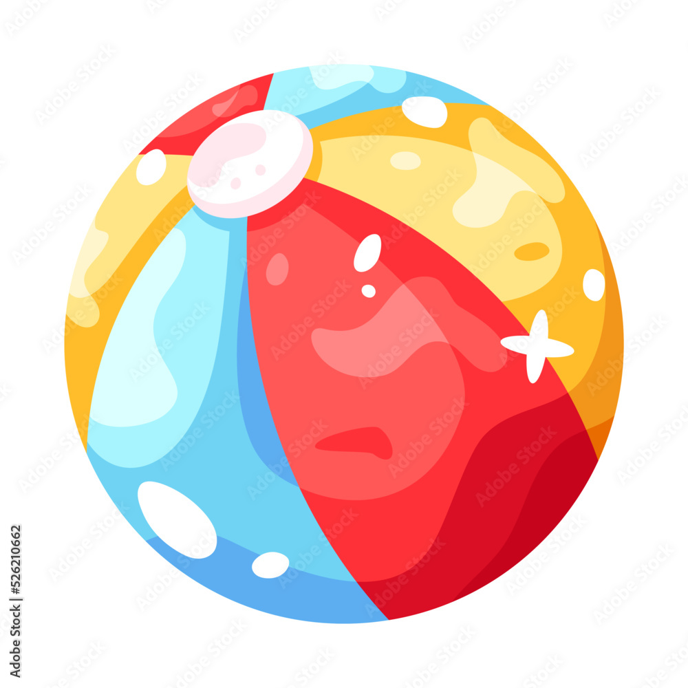 Isolated ball bright beach vector illustration