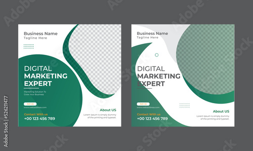 Digital marketing live webinar and corporate social media post template