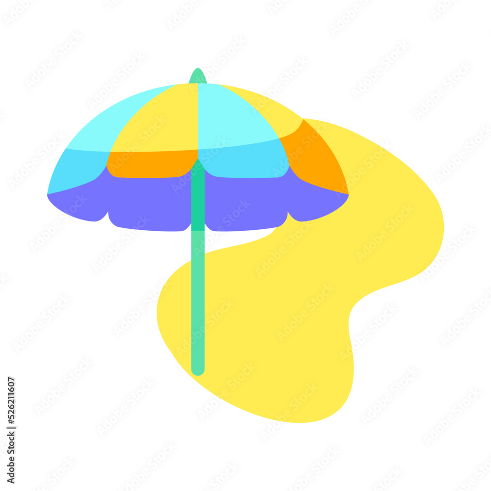 Isolated umbrella picture beach vector illustration Isolated umbrella picture beach vector illustration