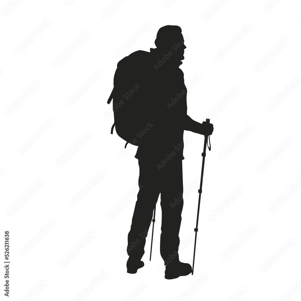 Hiking silhouette Hiking silhouette