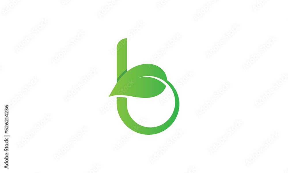 Letter B Leaf Logo Concept icon sign symbol Design. Herbal, Natural, Eco Logotype. Vector illustration template