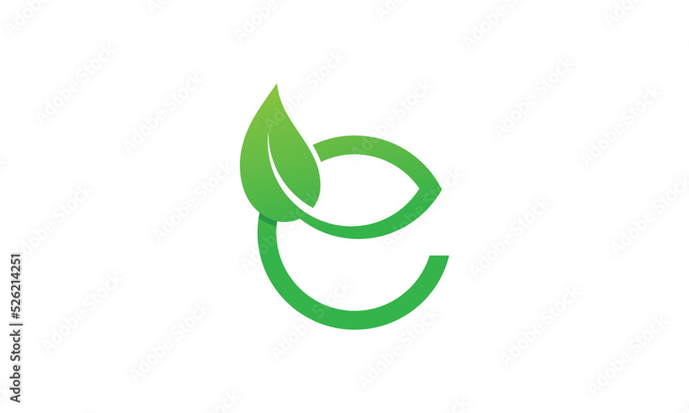 Letter E Leaf Logo Concept icon sign symbol Design. Herbal, Natural, Eco Logotype. Vector illustration template Letter E Leaf Logo Concept icon sign symbol Design. Herbal, Natural, Eco Logotype. Vector illustration template