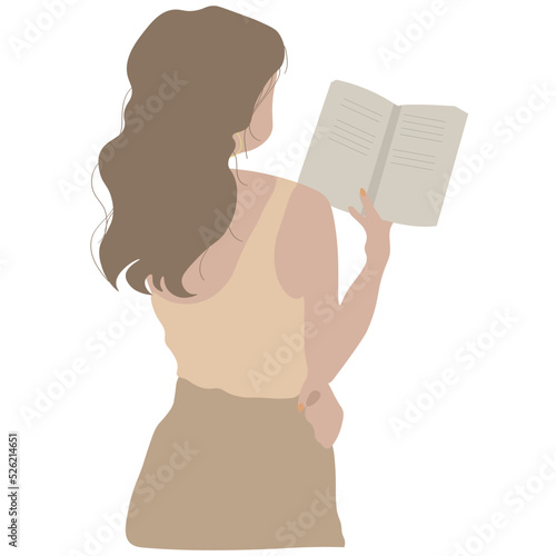 Mujer leyendo un libro, lectora, chica leyendo, libros, novelas, leer photo