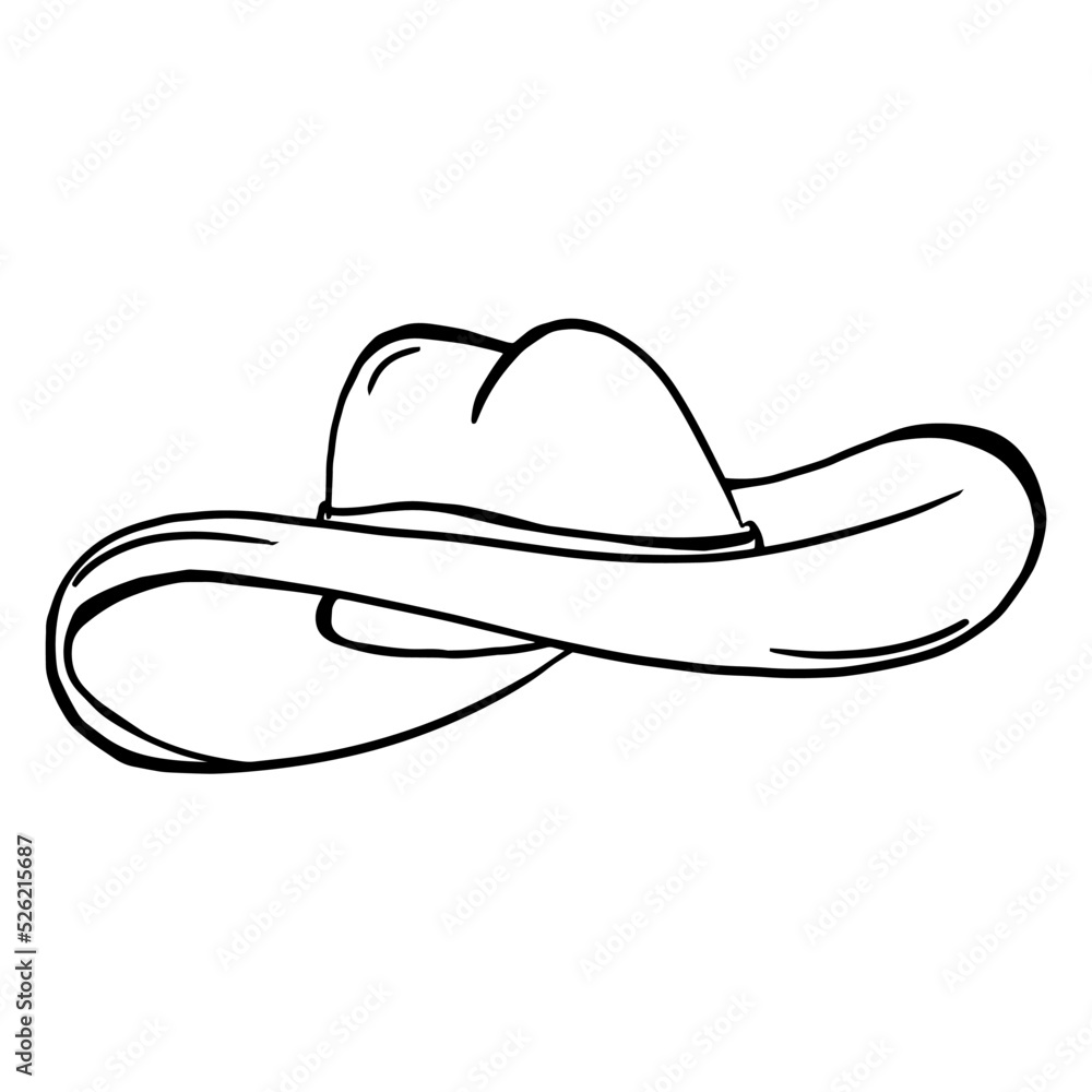 Isolated hat beach draw vector illustration Isolated hat beach draw vector illustration