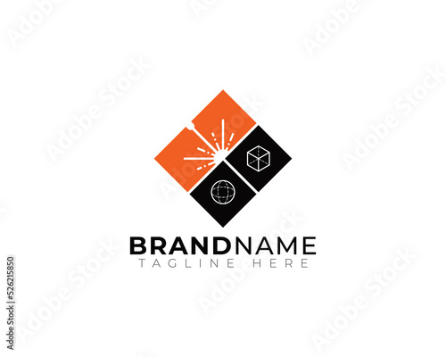 Simple 3D Printing and Laser Cutting Logo Template 