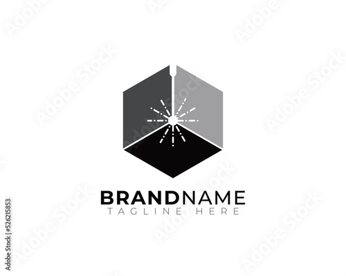 Simple 3D Printing and Laser Cutting Logo Template 