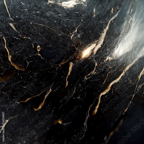 Black Marble Texture - High Resol;ution AI Generated Marble Texure - Rock Granite Stone photo