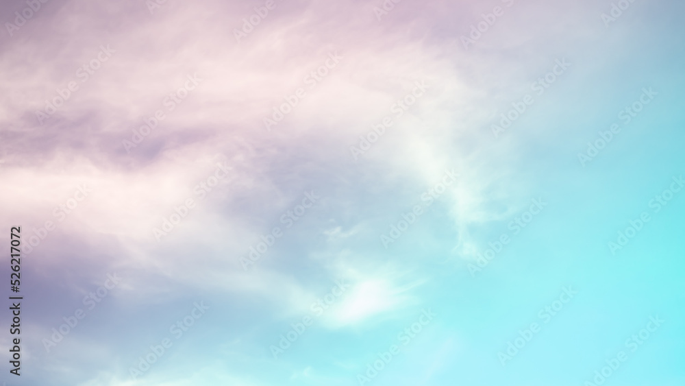 Blue sky white cloud background. sunlight day with sky wallpaper backdrop. mockup nature landscape free space backdrop. card or poster for environment protection.dramatic cloudscape beautiful pastel.