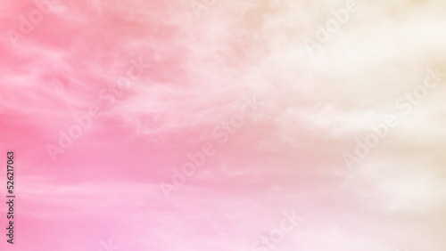 Fototapeta Naklejka Na Ścianę i Meble -  Pink sky white cloud background. sunlight day with sky wallpaper backdrop. mockup nature landscape free space backdrop. card or poster for environment protection.dramatic cloudscape beautiful pastel.