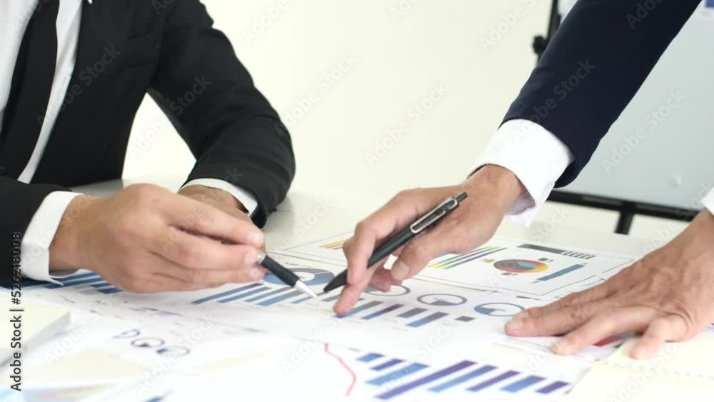 Asian business planning work in conference room with team. Asian business planning work in conference room with team.