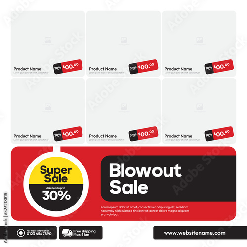 simple social media template for tool shop discount product promotion